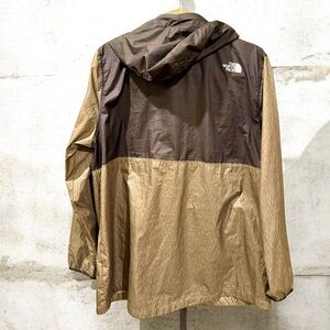 The North Face Olive Green Packable Fanorak - Size L Hooded Jacket